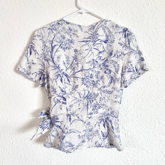 ✨ 100% linen wrap blouse XS - Picture 3 of 10